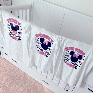 Worn once- like new. Daddy, Mommy and Sister of the bday girl shirts